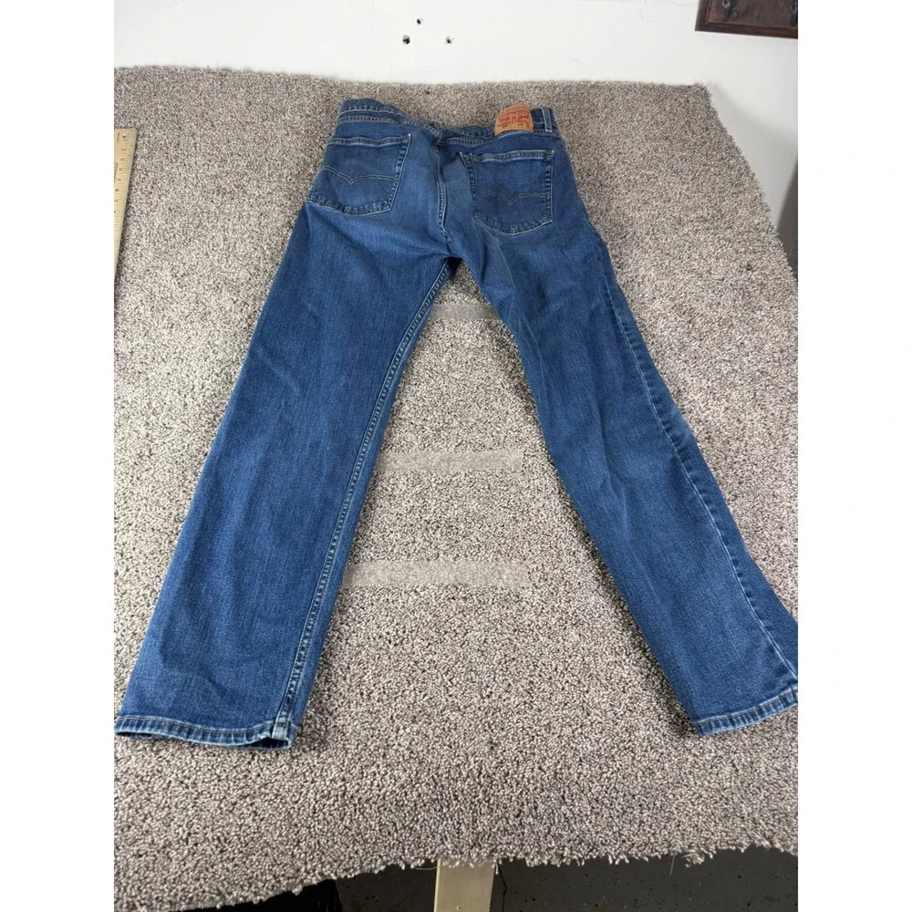 Levis 505 Regular Fit Straight Leg Jeans Mens 36x32 Blue Medium Wash Denim